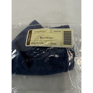 Longaberger Raspberry Basket Blue Denim Fabric Liner 23049165